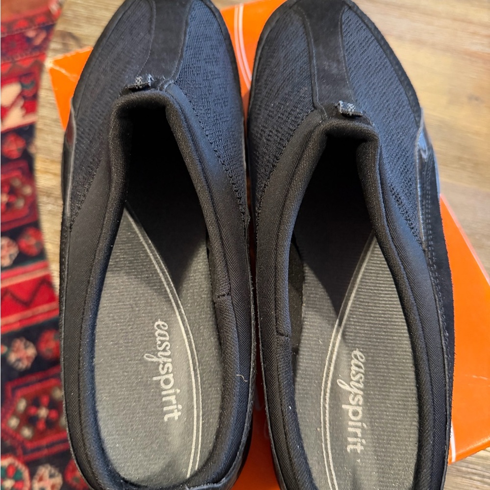 Easy Spirit Black Knit Slip-On Loafers for Women - Picture 3 of 5